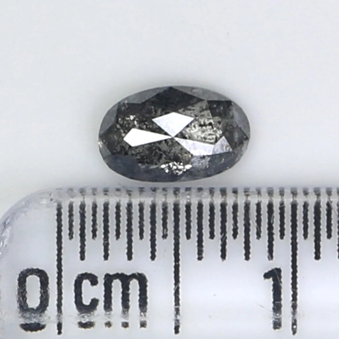 0.56 Ct Natural Loose Oval Shape Diamond Black Grey Color Oval Cut Diamond 6.50 MM Natural Loose Salt and Pepper Oval Shape Diam