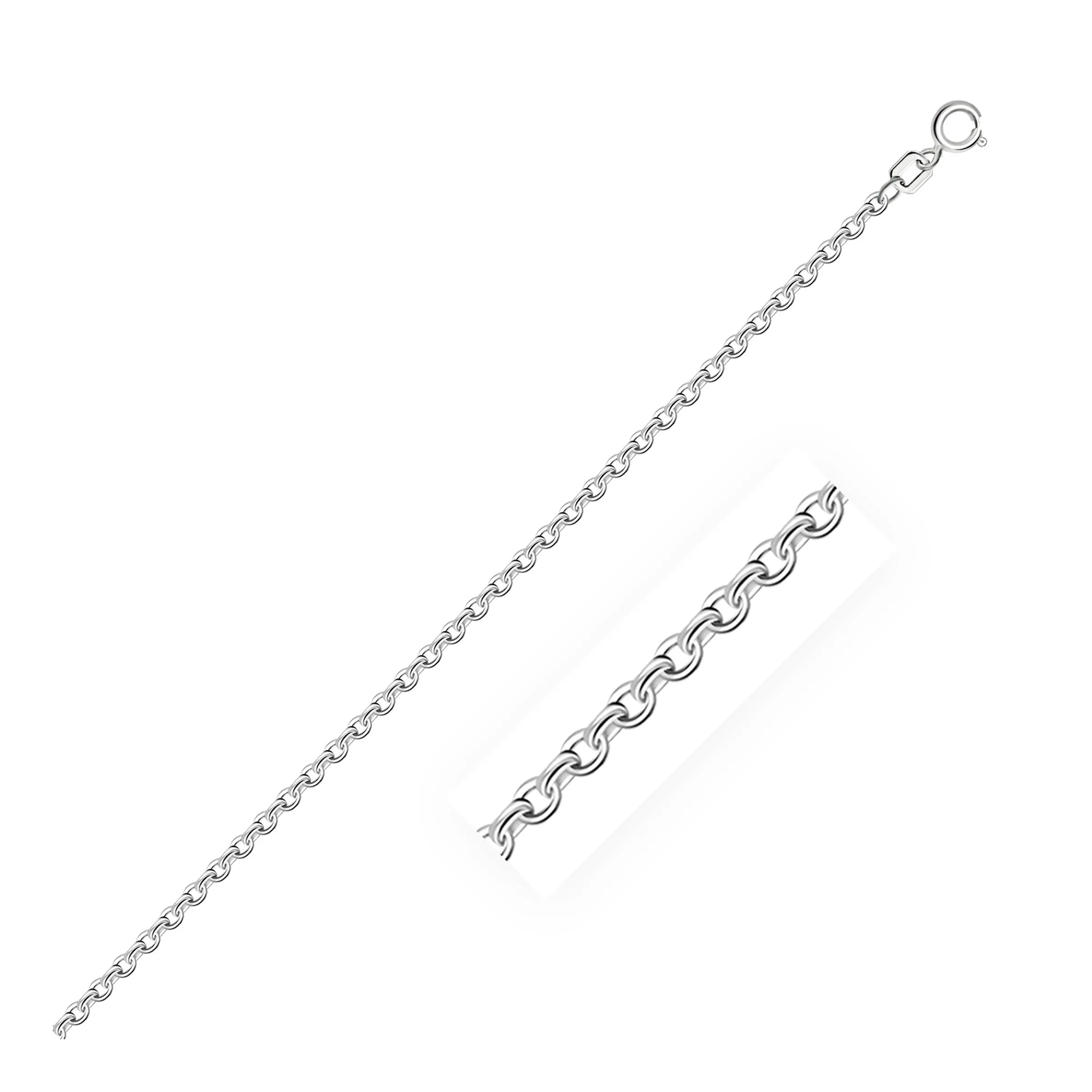 10k White Gold Rolo Chain 1.9mm-rx45896-16