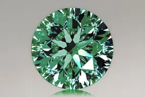 1.13 Carat Round Green Lab Diamond