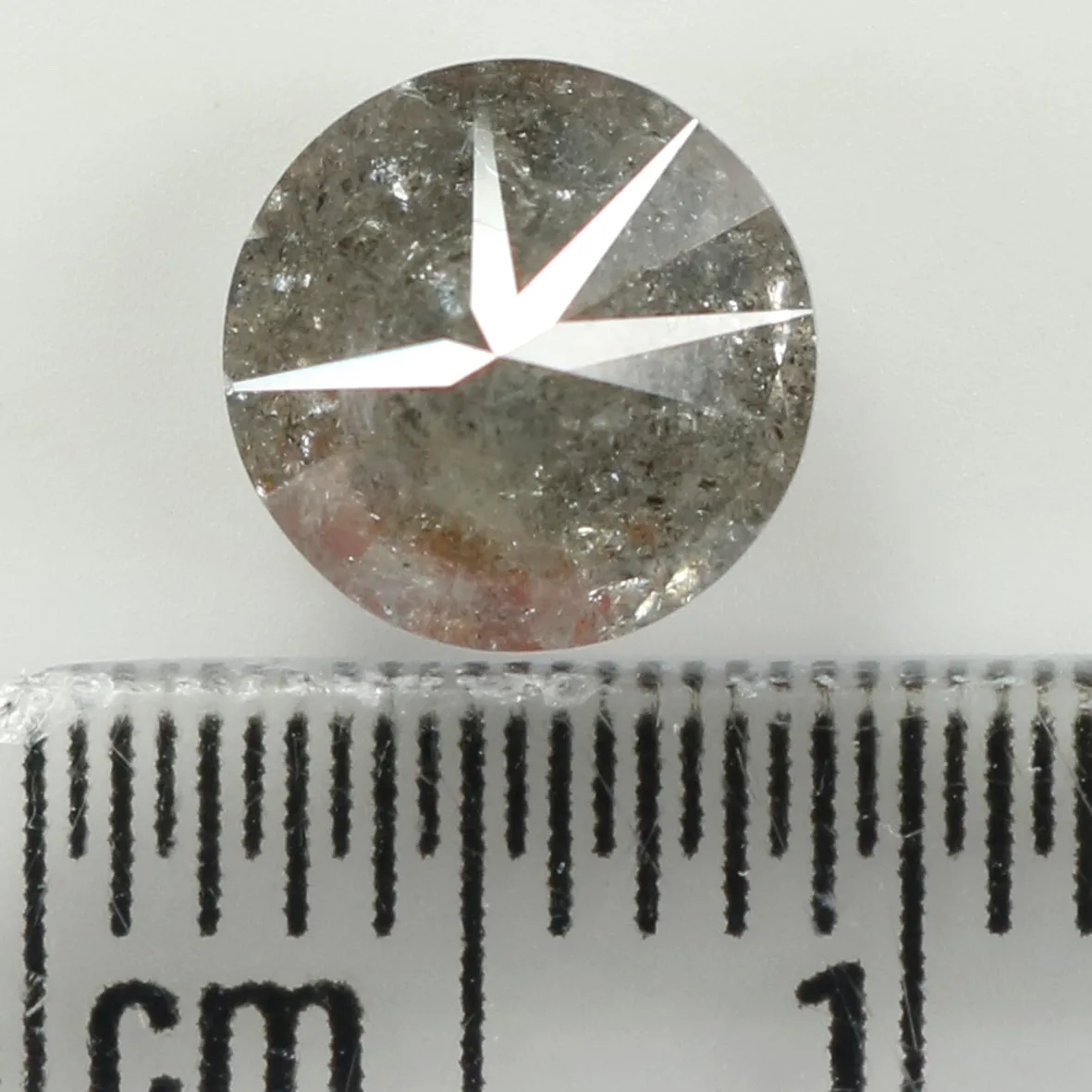 1.28 CT Natural Loose Round Shape Diamond Grey Color Round Cut Diamond 6.75 MM Natural Loose Grey Diamond Round Brilliant Cut Di