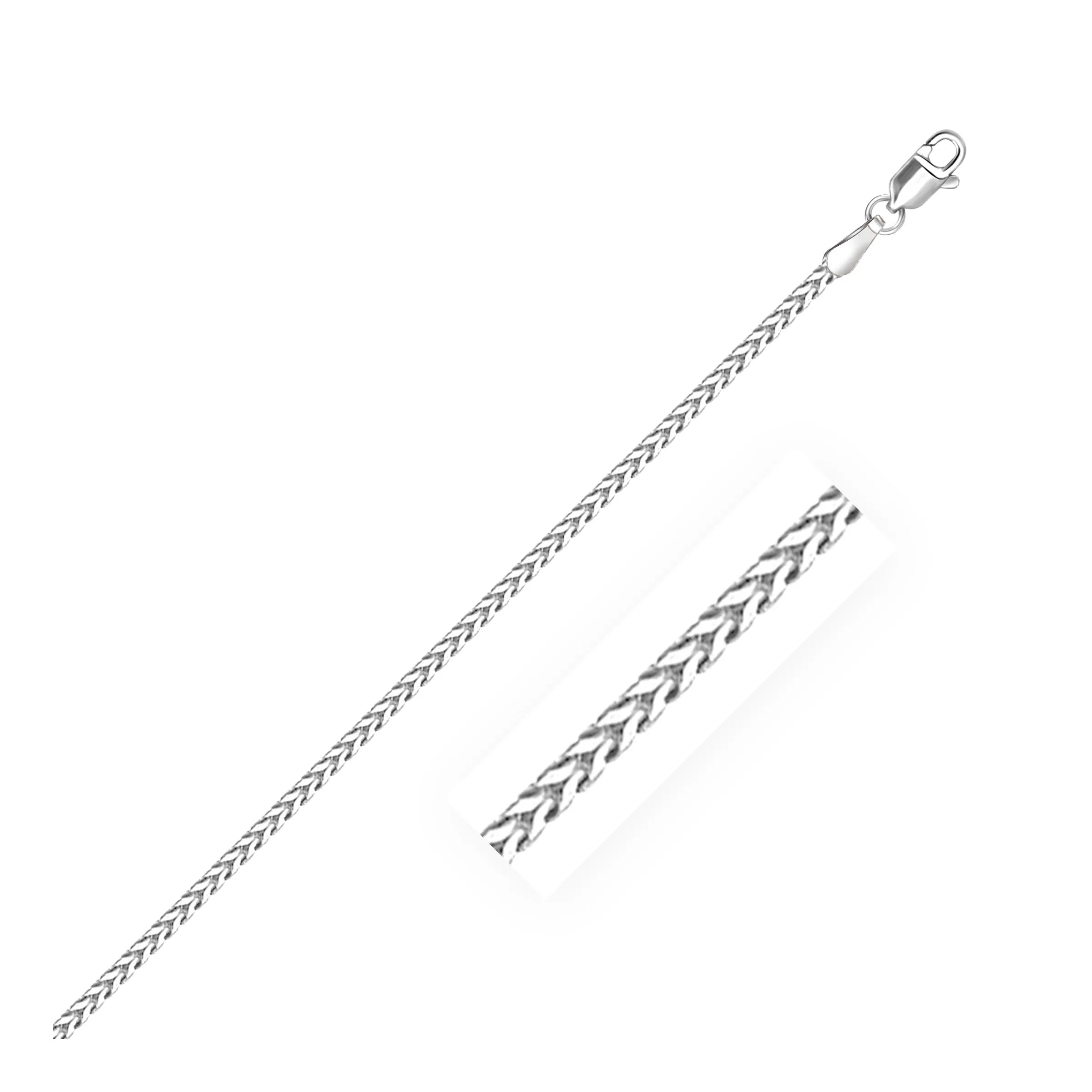 14k white Gold Franco Chain 1.8mm-rx56087-24