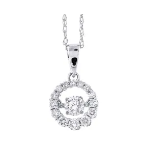 14KT WHITE GOLD DIAMOND (1/3CTW) PENDANT