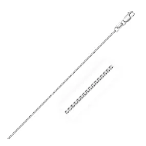 18k White Gold Box Chain 0.8mm-rx66786-20