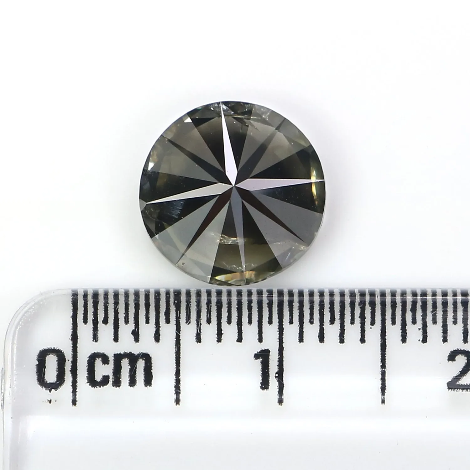 2.93 CT Natural Loose Round Shape Diamond Black Grey Color Round Shape Diamond 9.00 MM Salt And Pepper Round Brilliant Cut Diamo