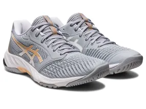 Asics Netburner Ballistic FF 3 Women's Court Shoes, Piedmont Grey / Champagne