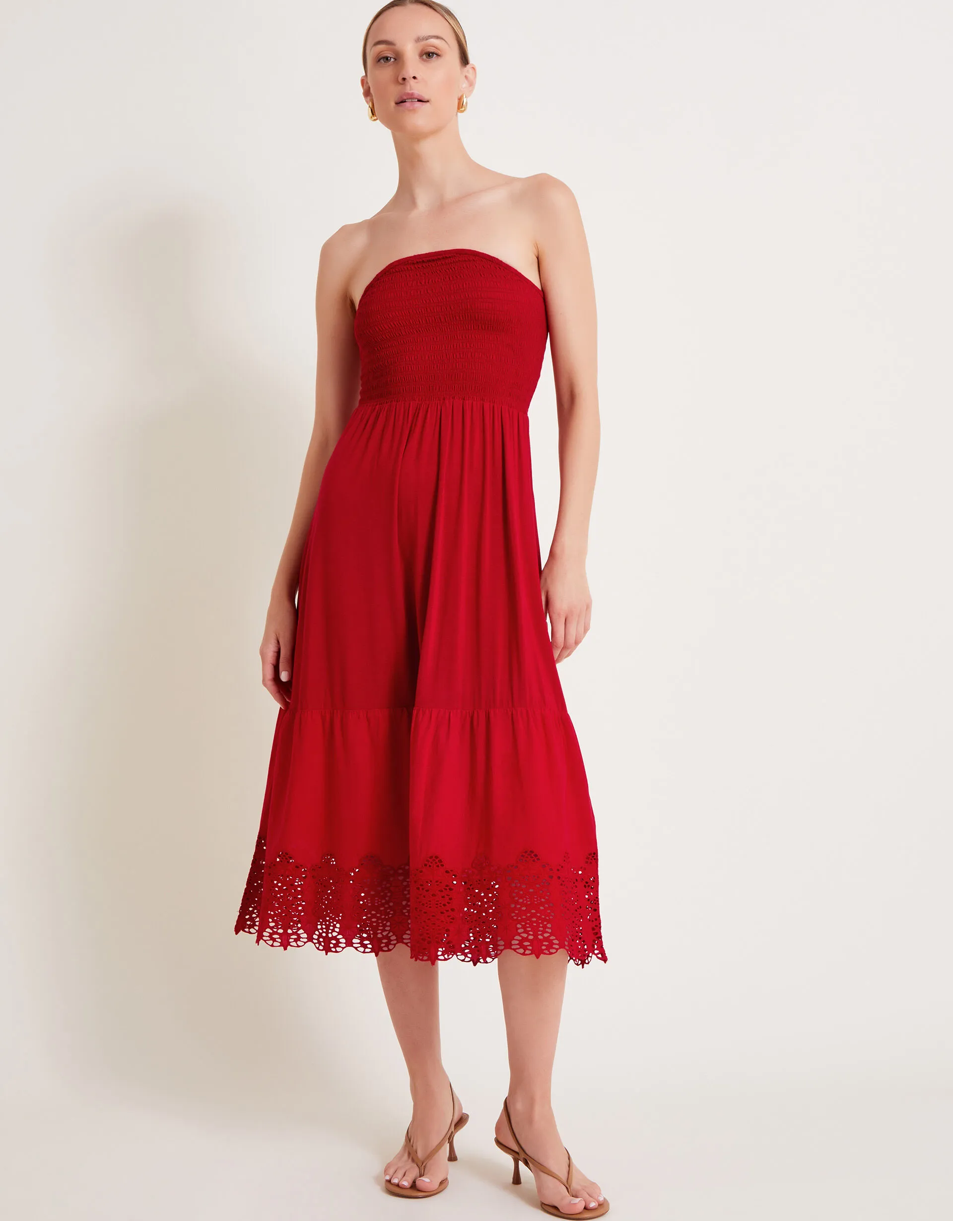 Bailey Bandeau Dress Red