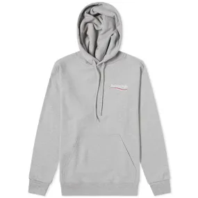 Balenciaga Political Campaign Logo Popover HoodyHeather Grey, White & Red