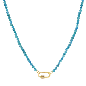 Blue Apatite Connector Necklace