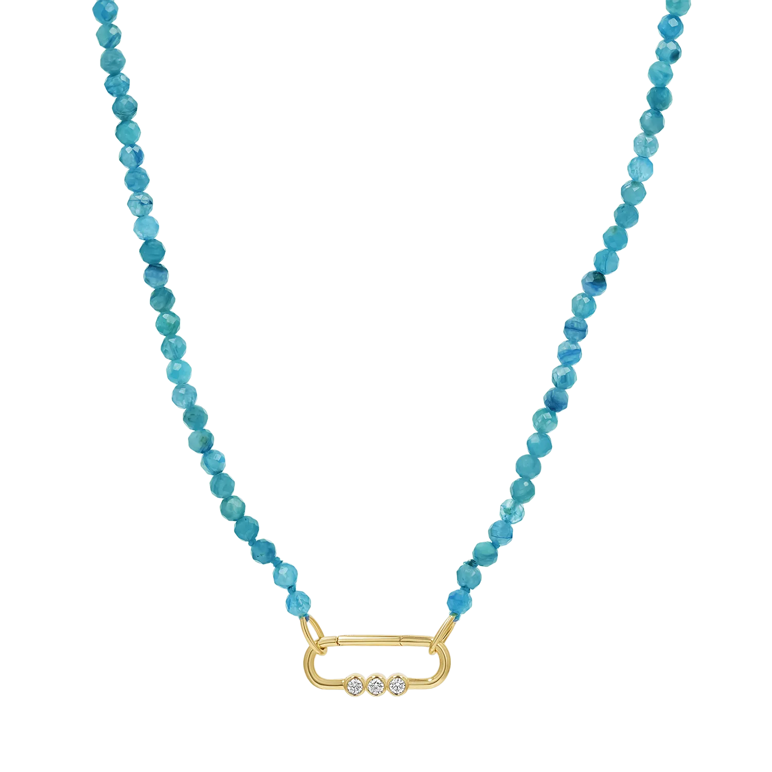 Blue Apatite Connector Necklace