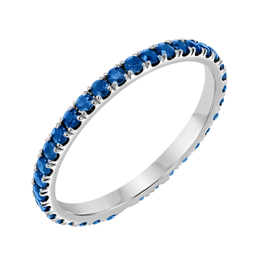 Blue Sapphire Eternity Band