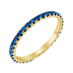 Blue Sapphire Eternity Band