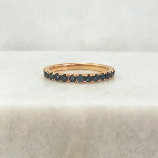 Blue Sapphire Half Eternity Ring