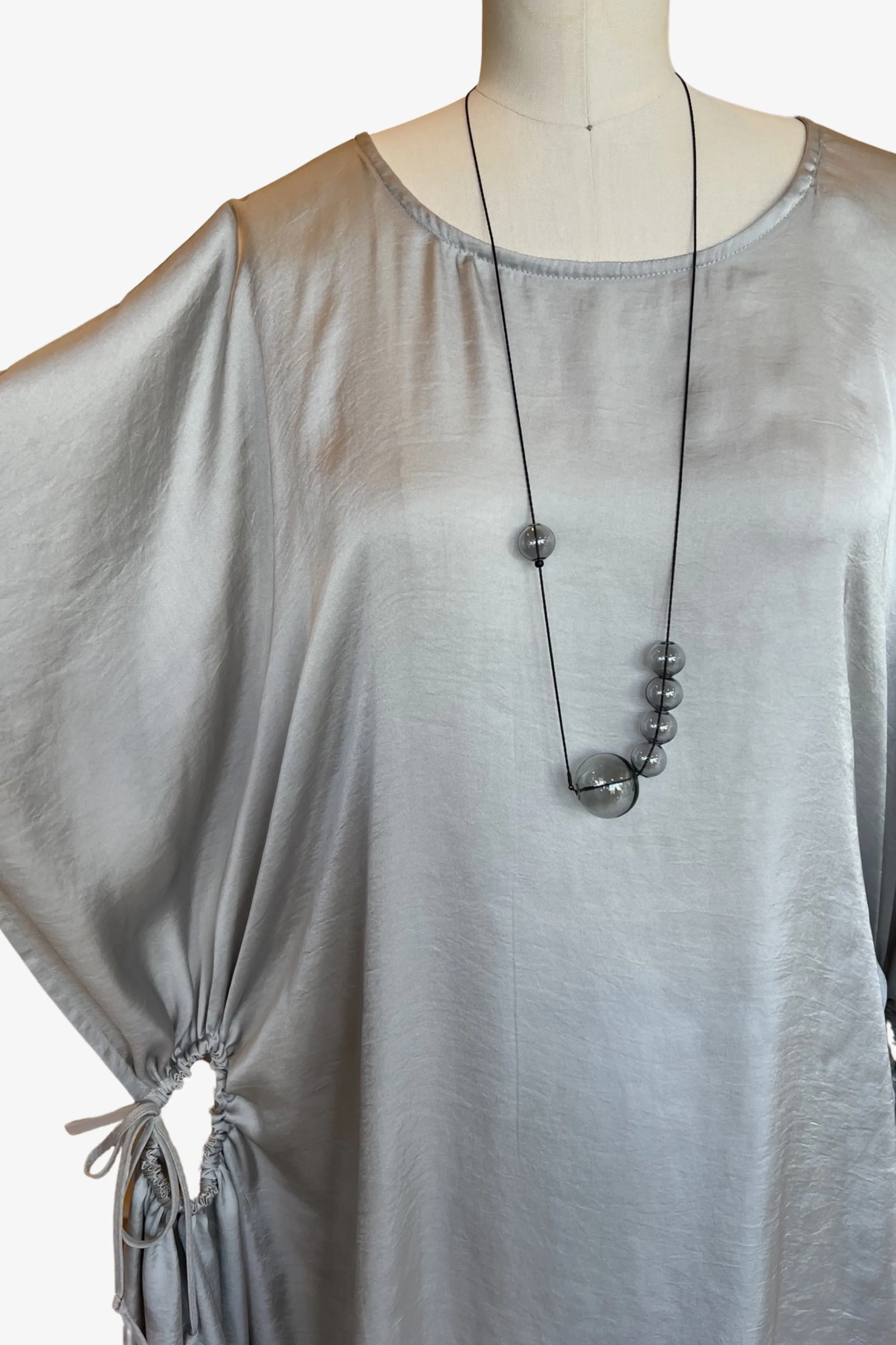 Bubbles Necklace | Grey Glass