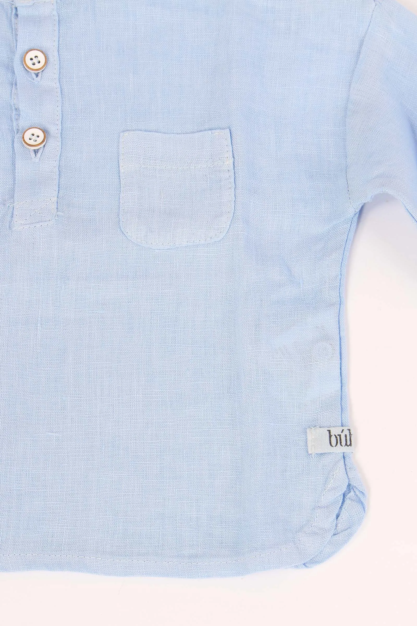 Camicia Serafino Lino Placid Blue