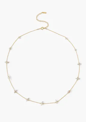 CHAN LUU GREY 18K PEARL MIX NECKLACE