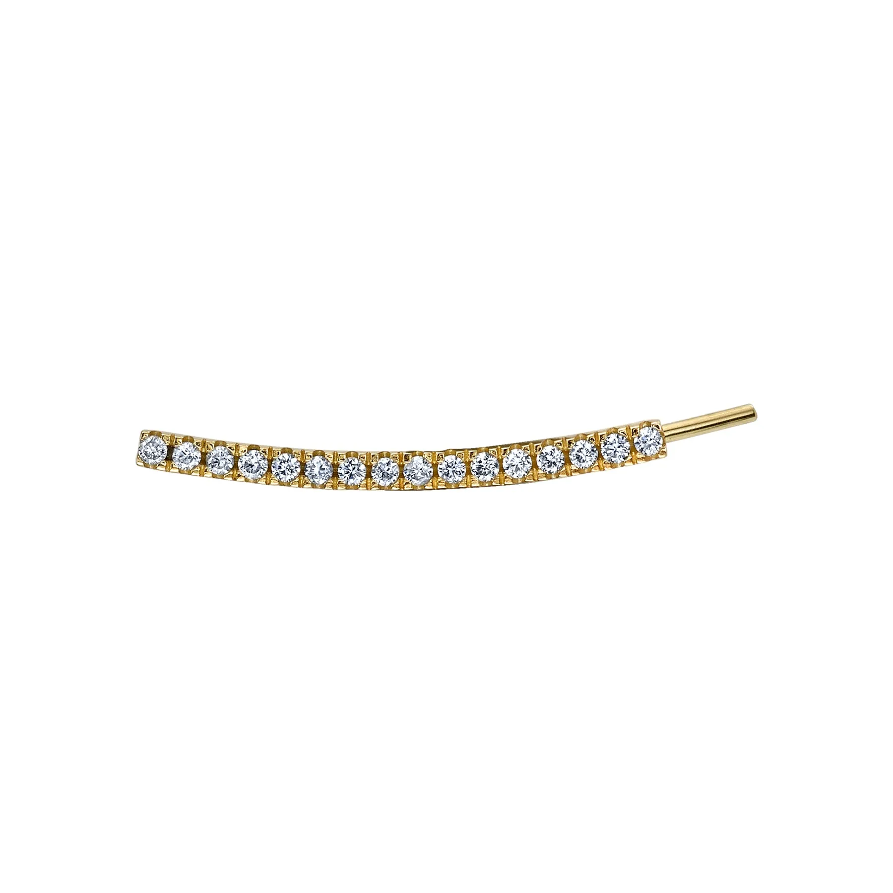 Climb Earring - White Diamond / 14k Yellow Gold