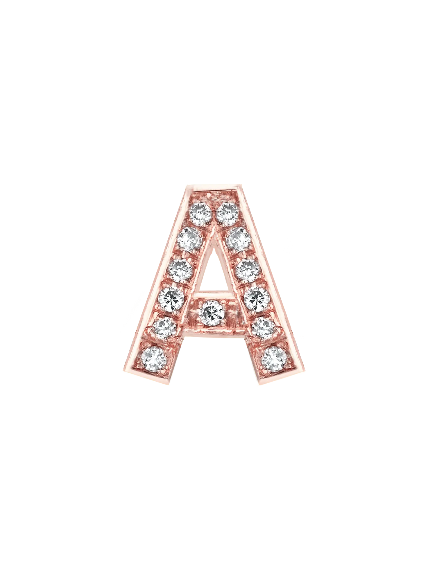 Custom Bracelet Letters –White Diamond / 14k Rose Gold