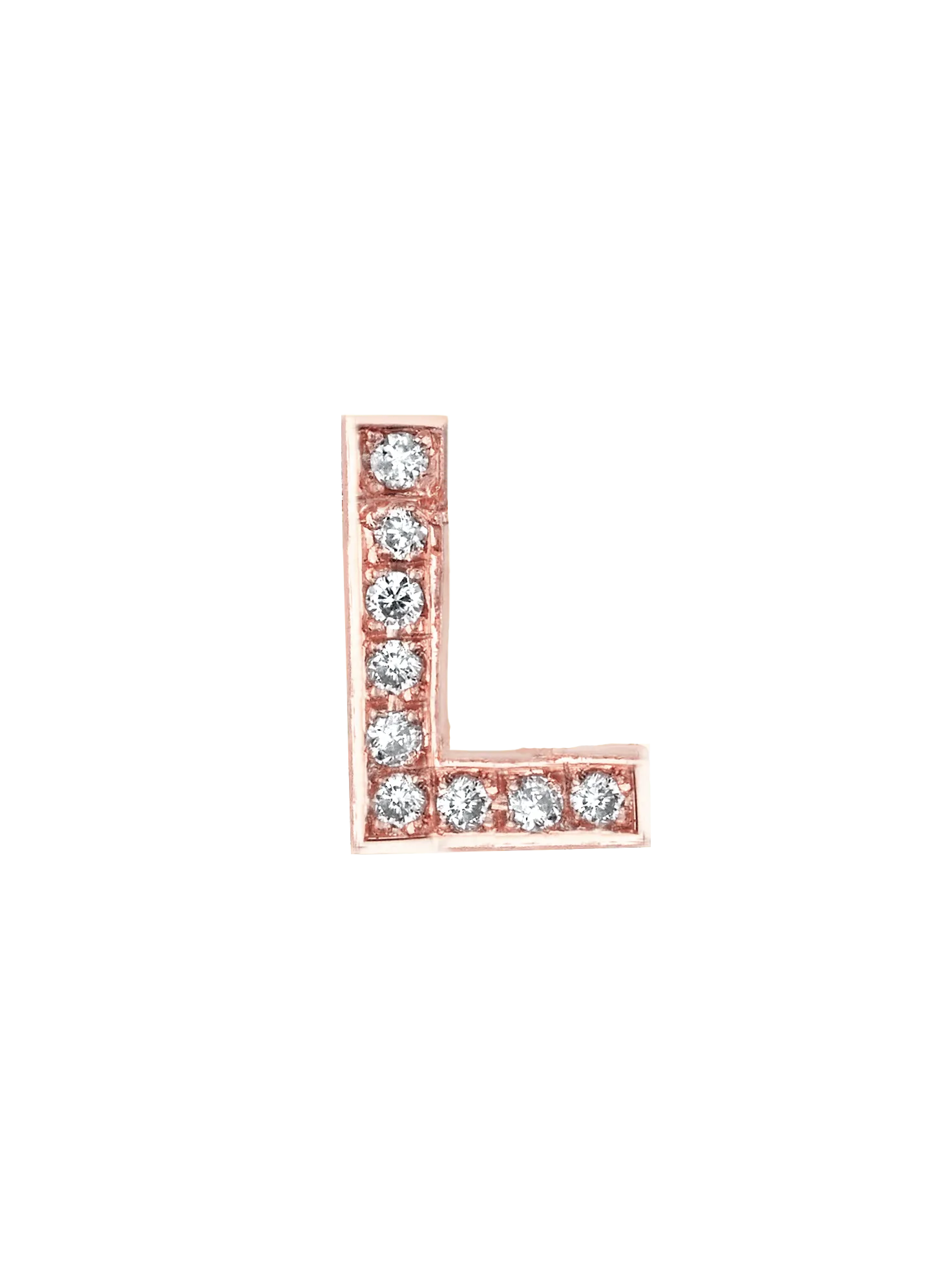 Custom Bracelet Letters –White Diamond / 14k Rose Gold