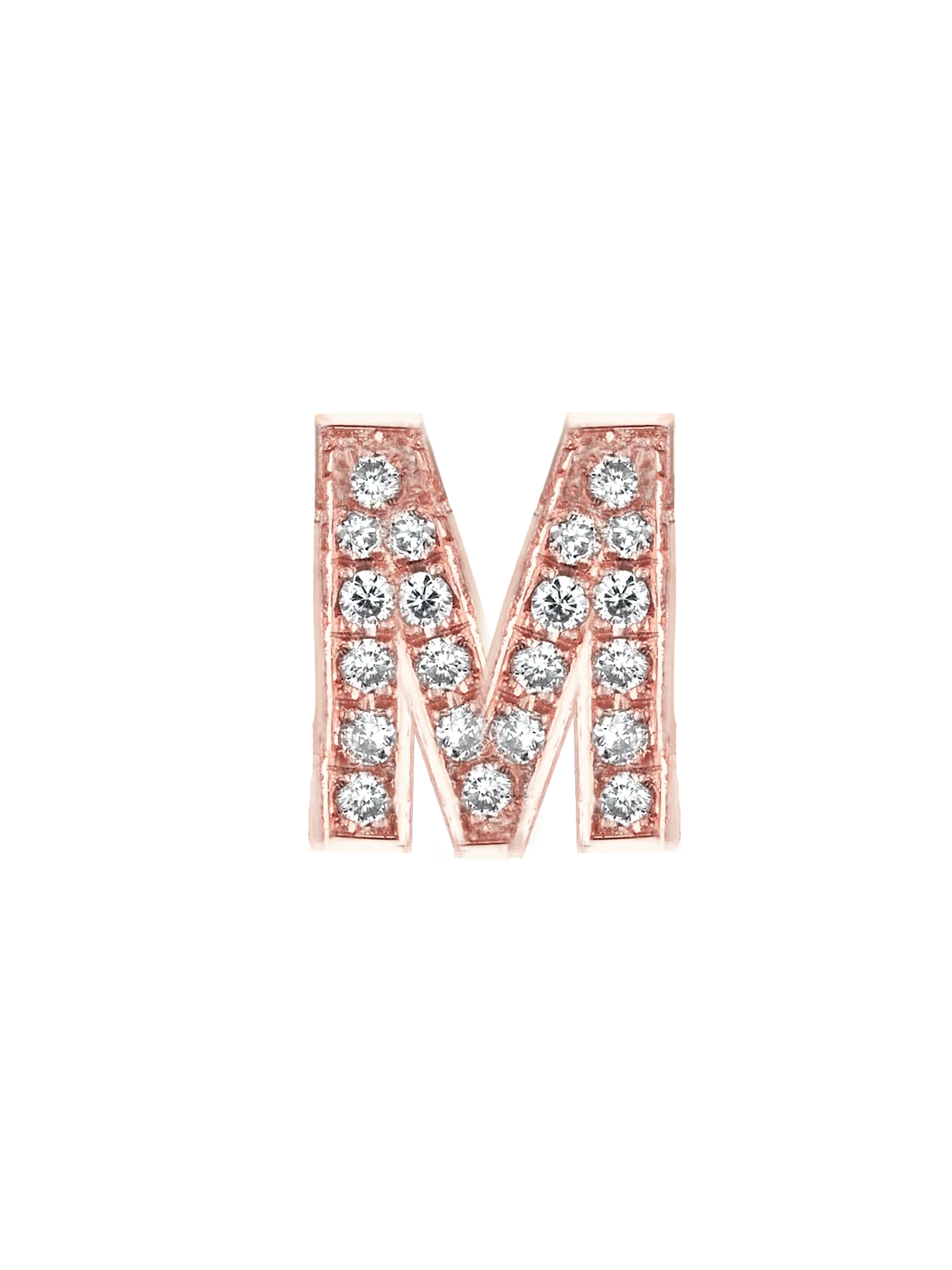 Custom Bracelet Letters –White Diamond / 14k Rose Gold