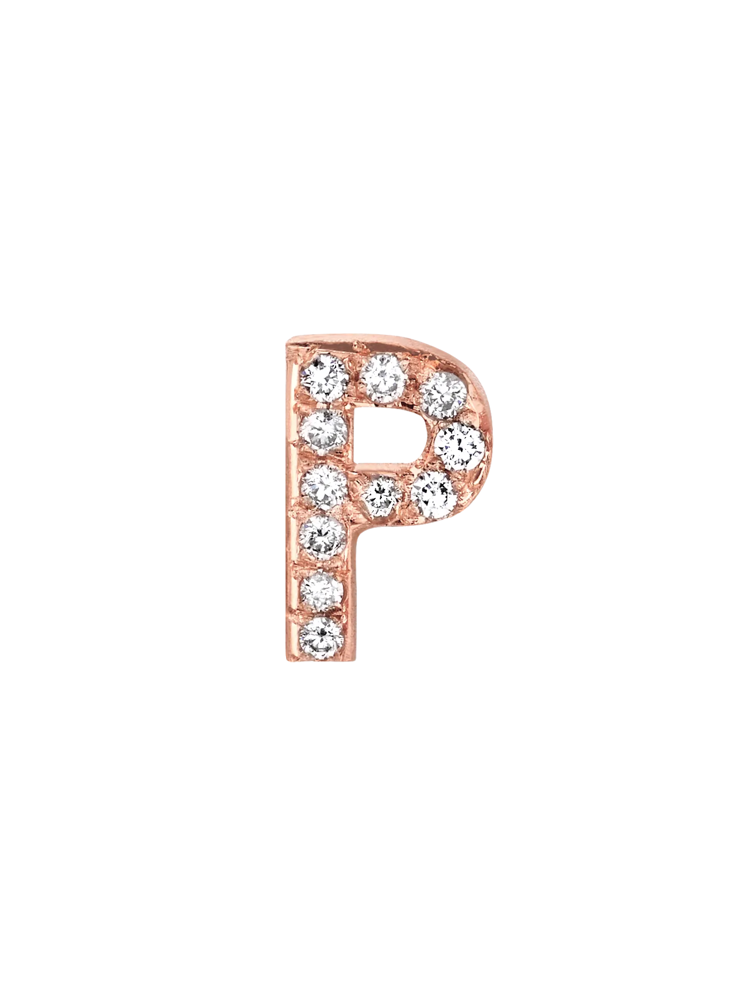 Custom Bracelet Letters –White Diamond / 14k Rose Gold