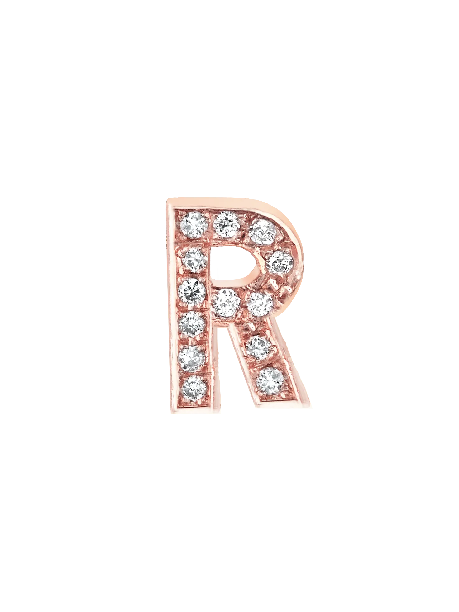 Custom Bracelet Letters –White Diamond / 14k Rose Gold