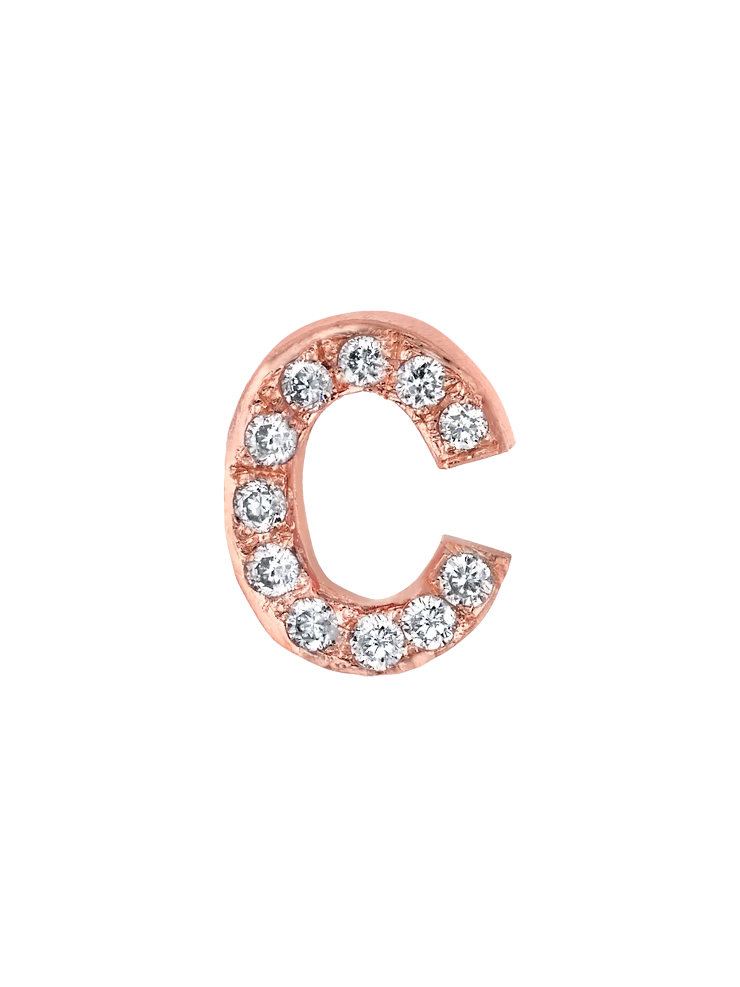 Custom Bracelet Letters –White Diamond / 14k Rose Gold