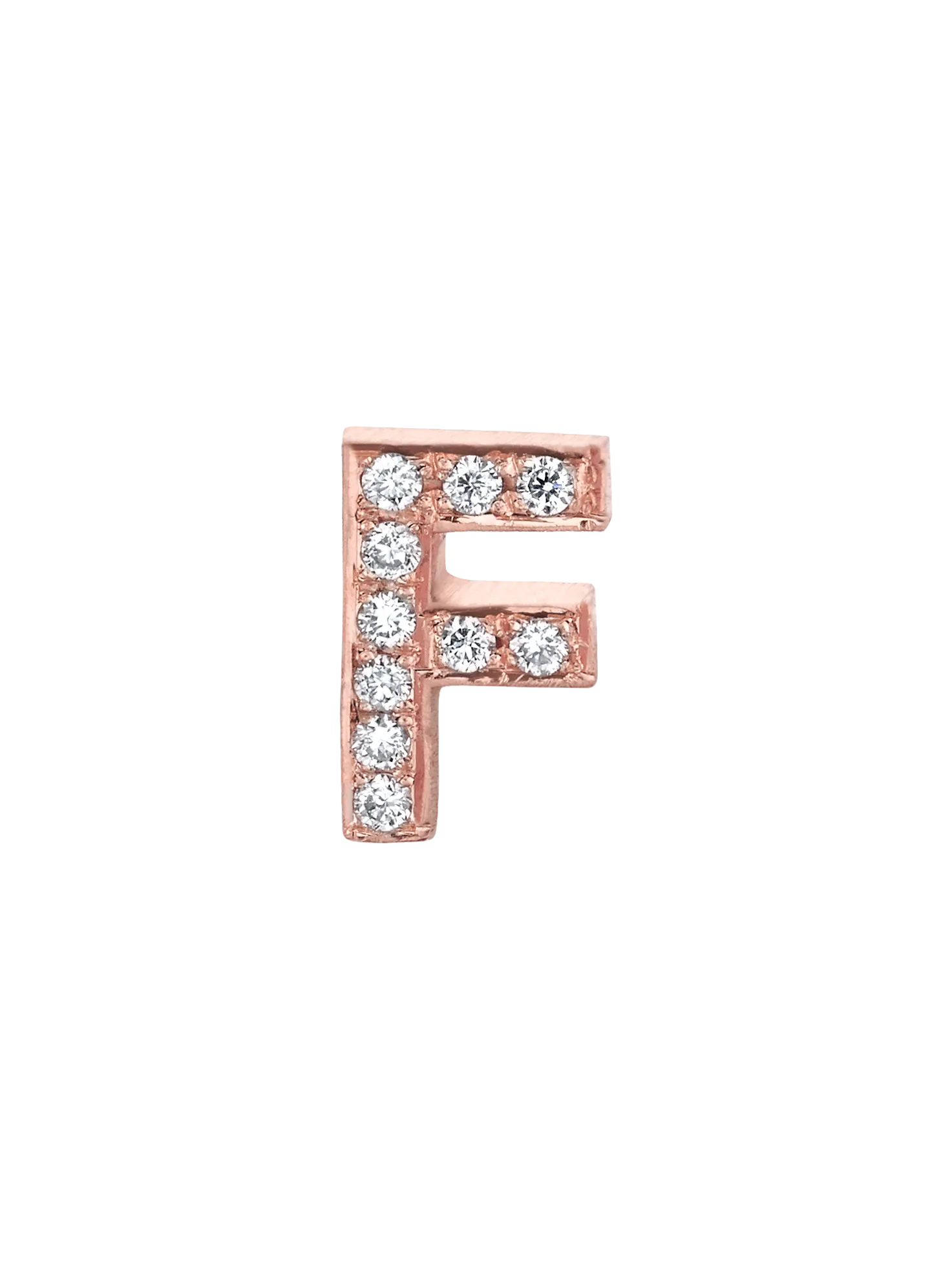 Custom Bracelet Letters –White Diamond / 14k Rose Gold