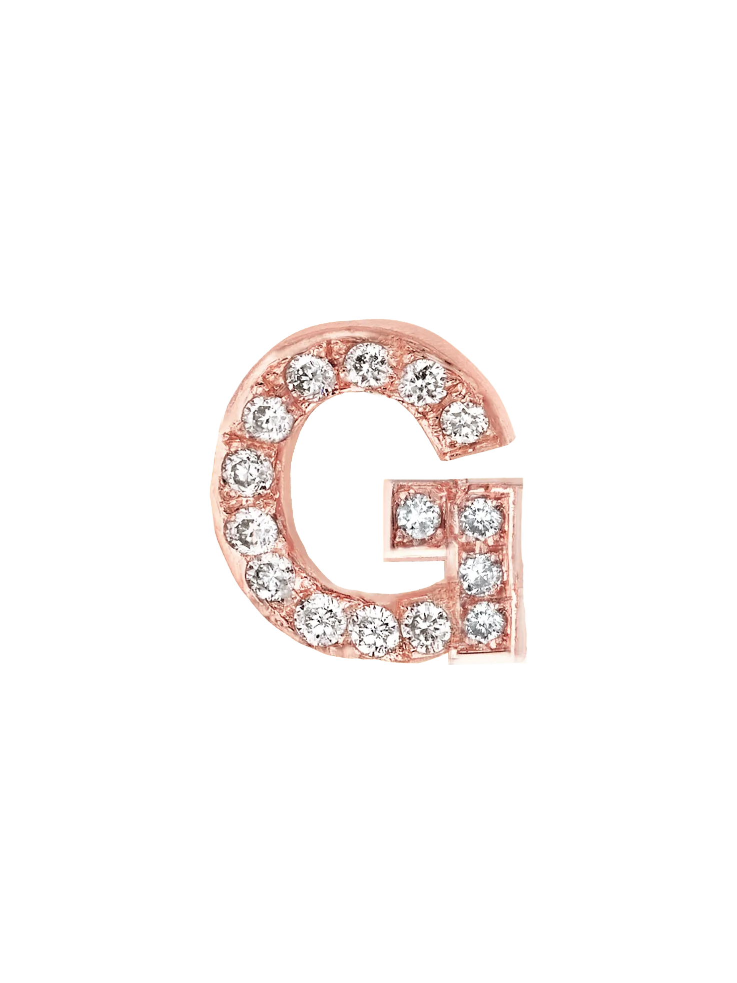 Custom Bracelet Letters –White Diamond / 14k Rose Gold