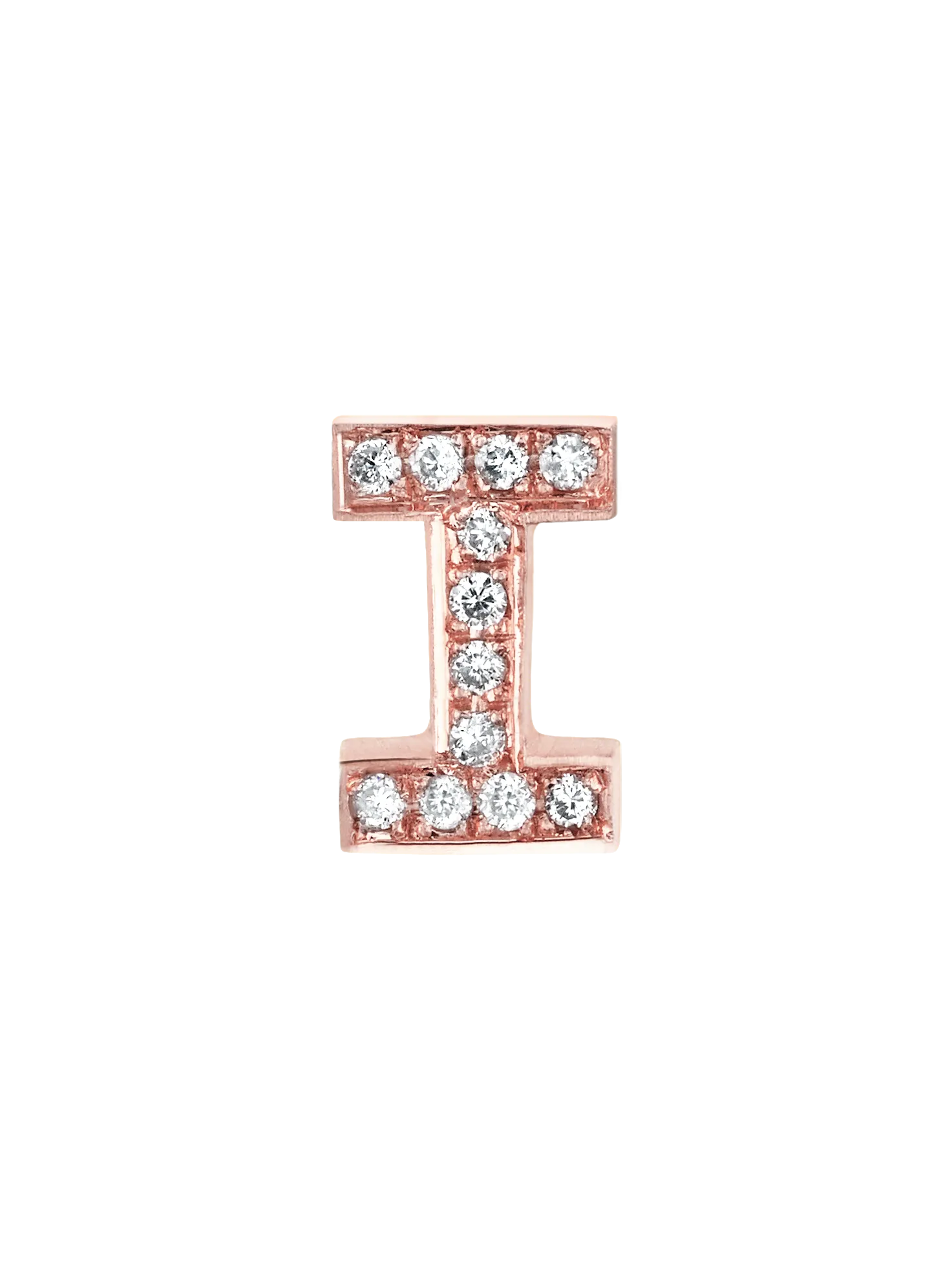 Custom Bracelet Letters –White Diamond / 14k Rose Gold