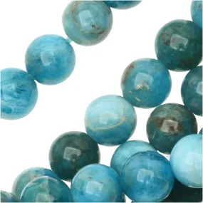 Dakota Stones Gemstone Beads, Blue Apatite, Round 6mm (8 Inch Strand)