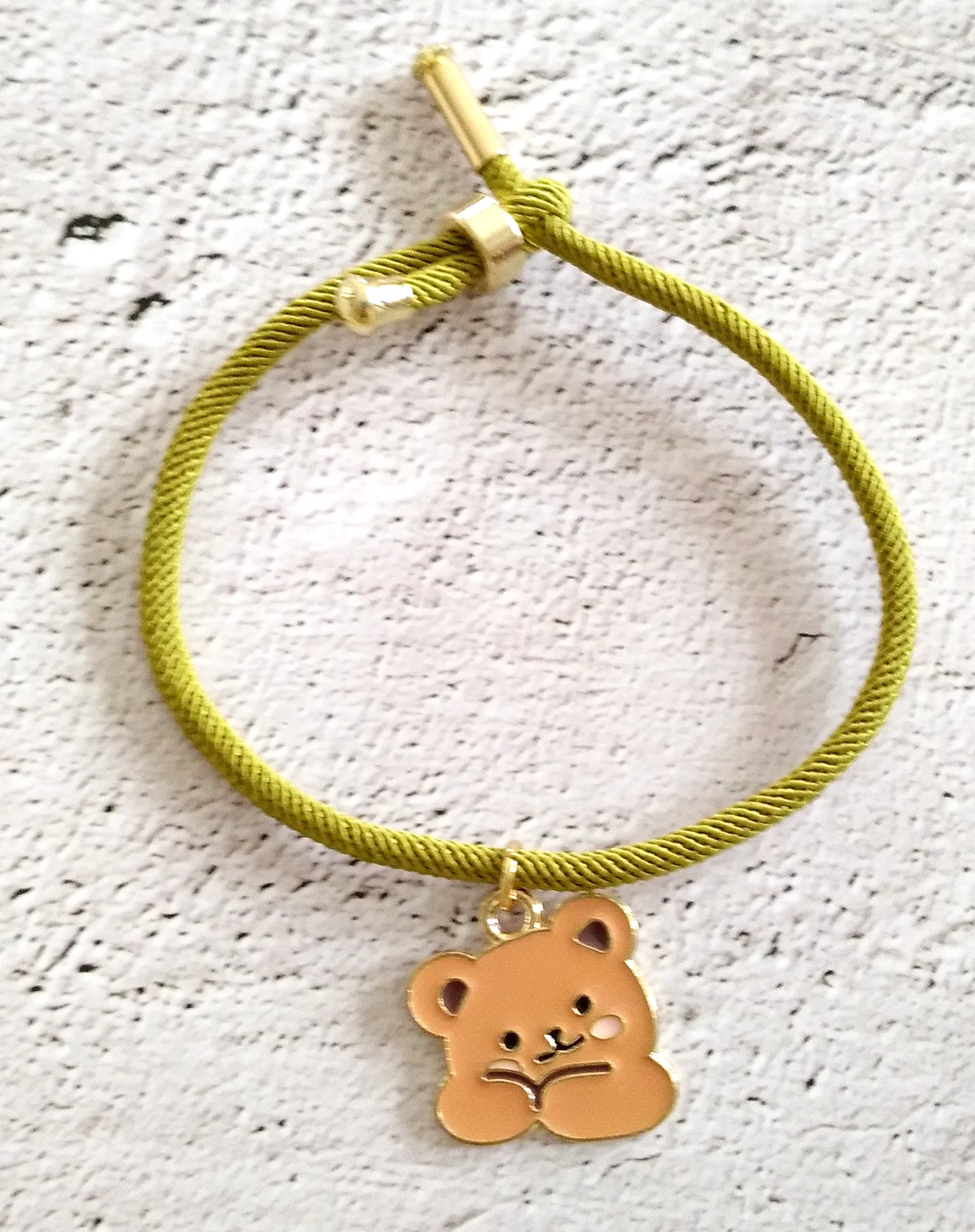 Dani Baby Bear Corded Slider Bracelet