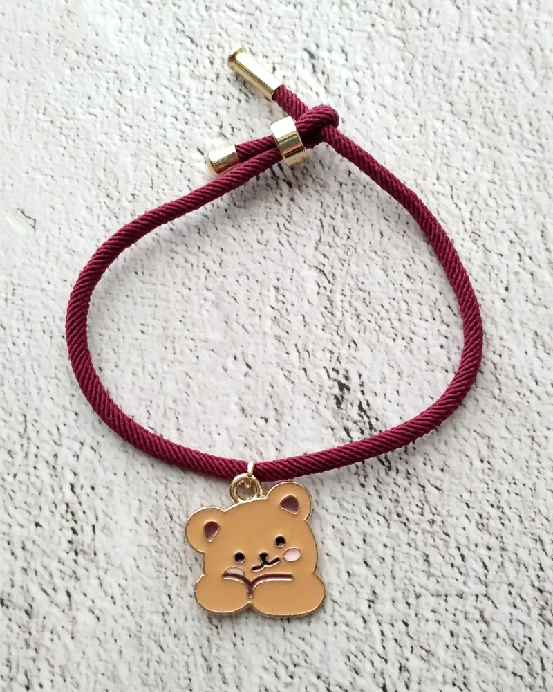 Dani Baby Bear Corded Slider Bracelet