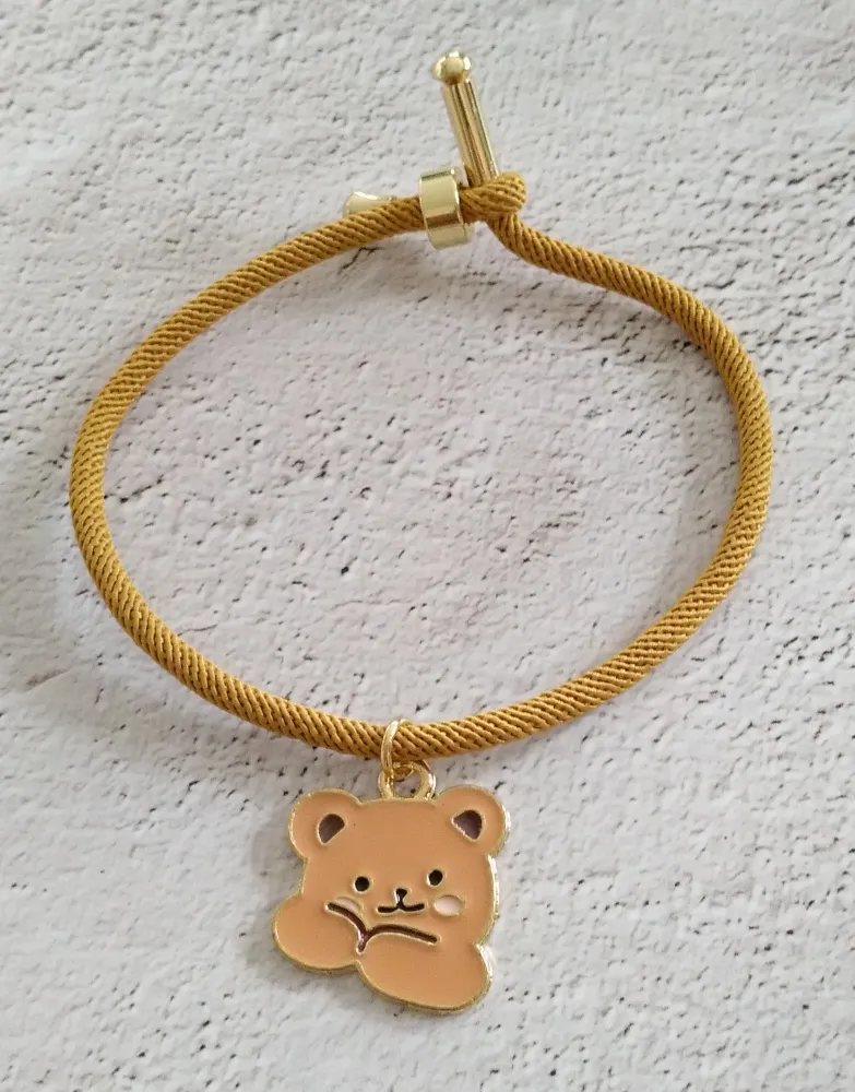 Dani Baby Bear Corded Slider Bracelet