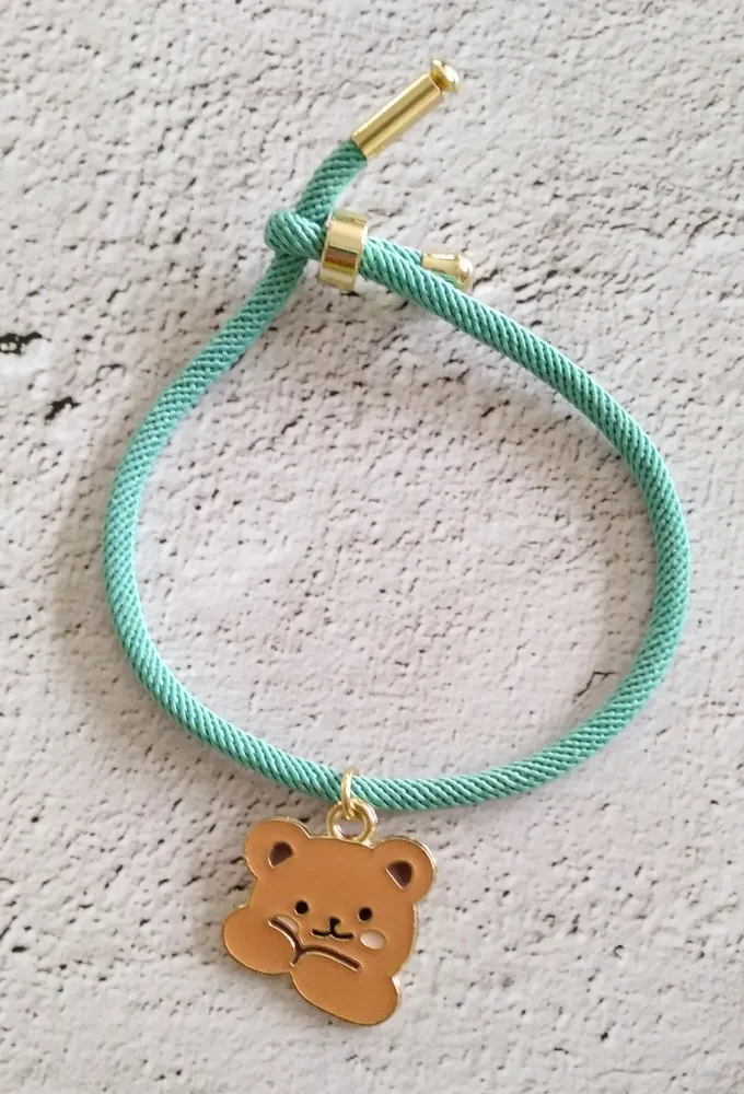 Dani Baby Bear Corded Slider Bracelet