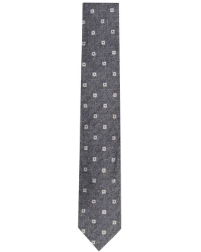 Grey and Beige Dot Silk Tie