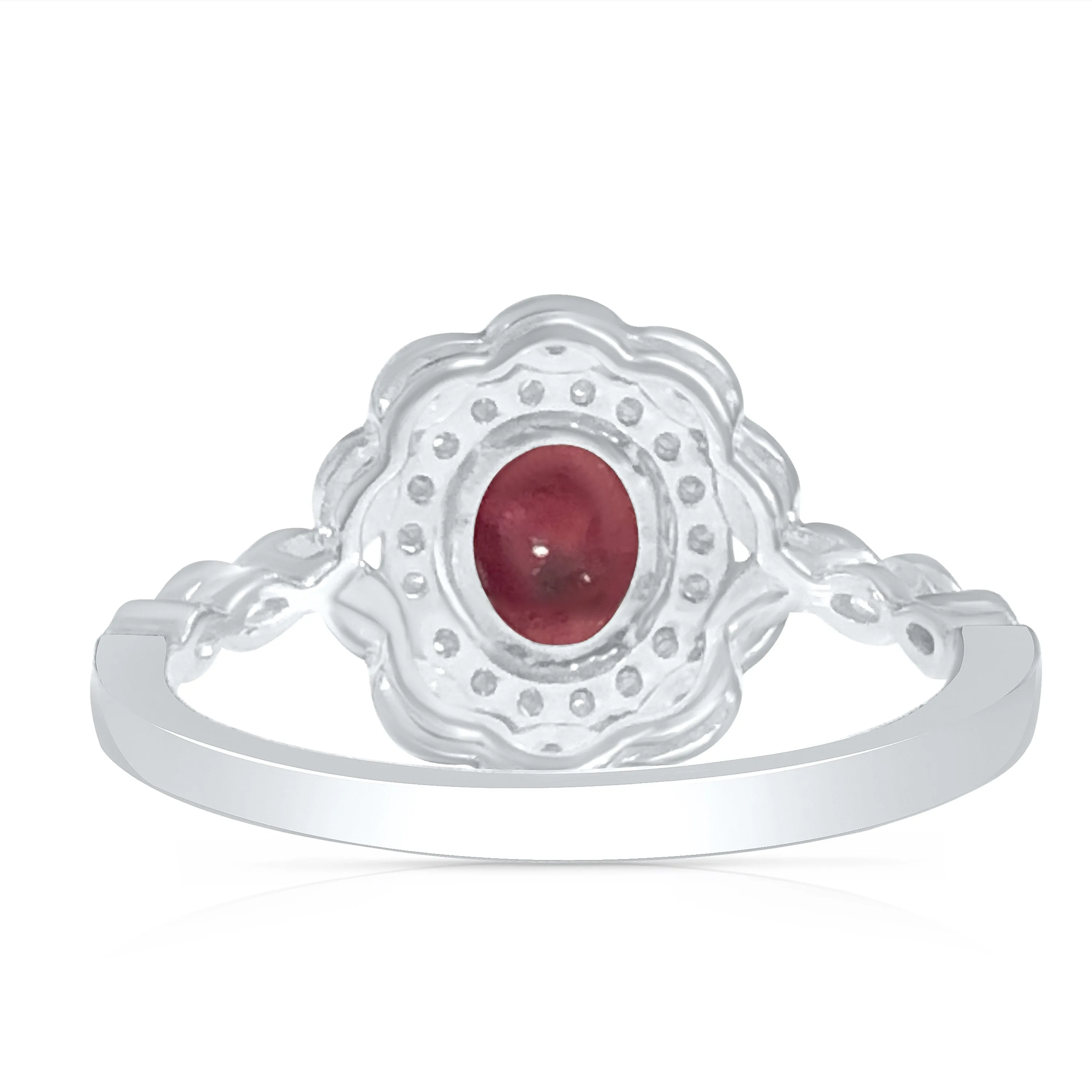 Kallati Heirloom Ruby & Diamond Ring in 14K White Gold