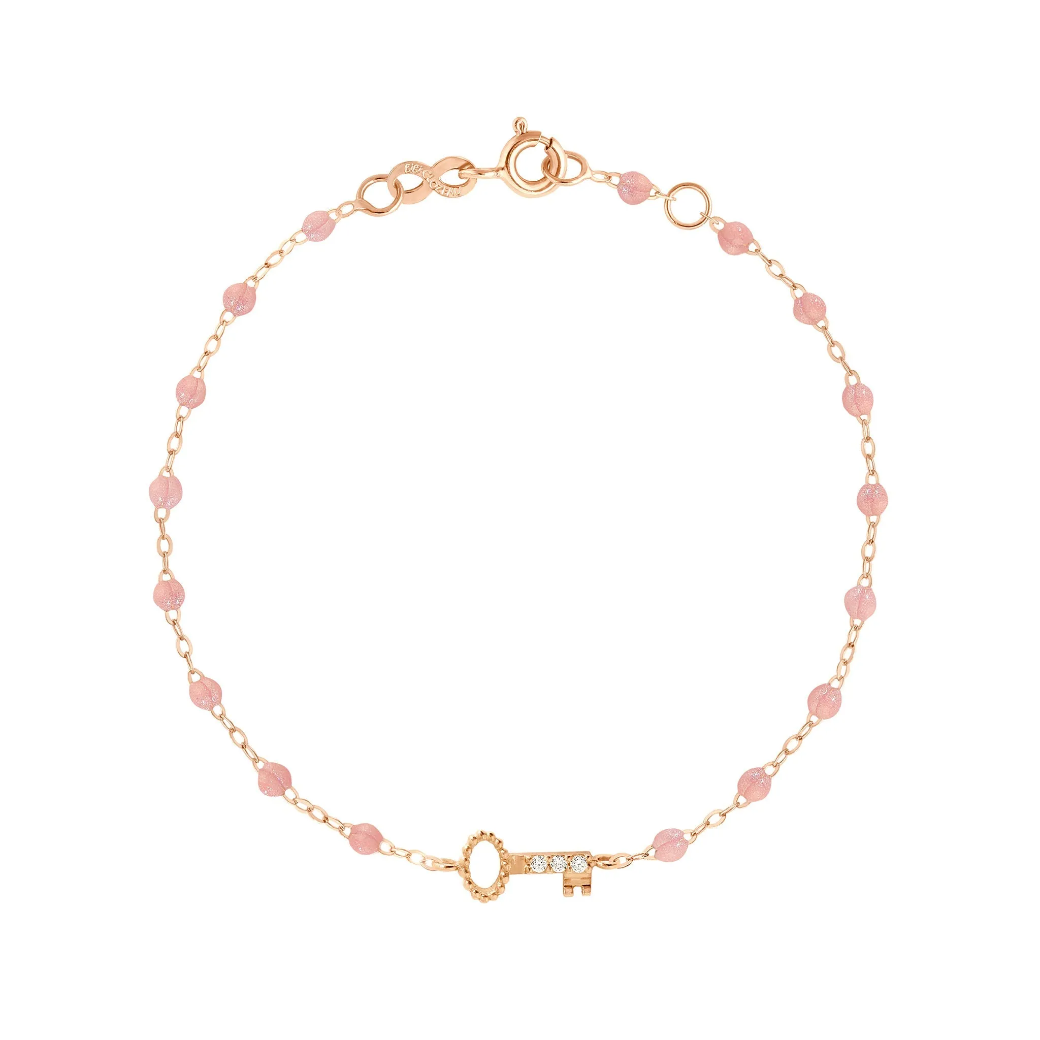 Key Diamond Blush Bracelet, Rose Gold, 6.7