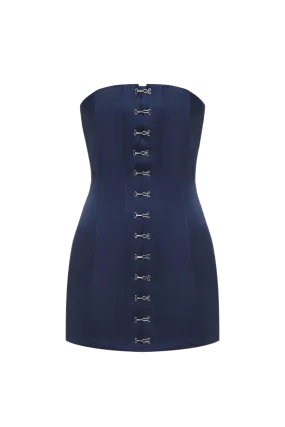 LOREN DRESS NAVY-BLUE