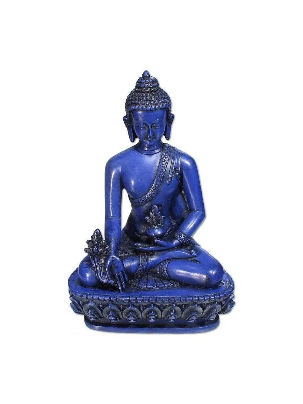 Medicine Buddha Blue Resin - 5.5 in