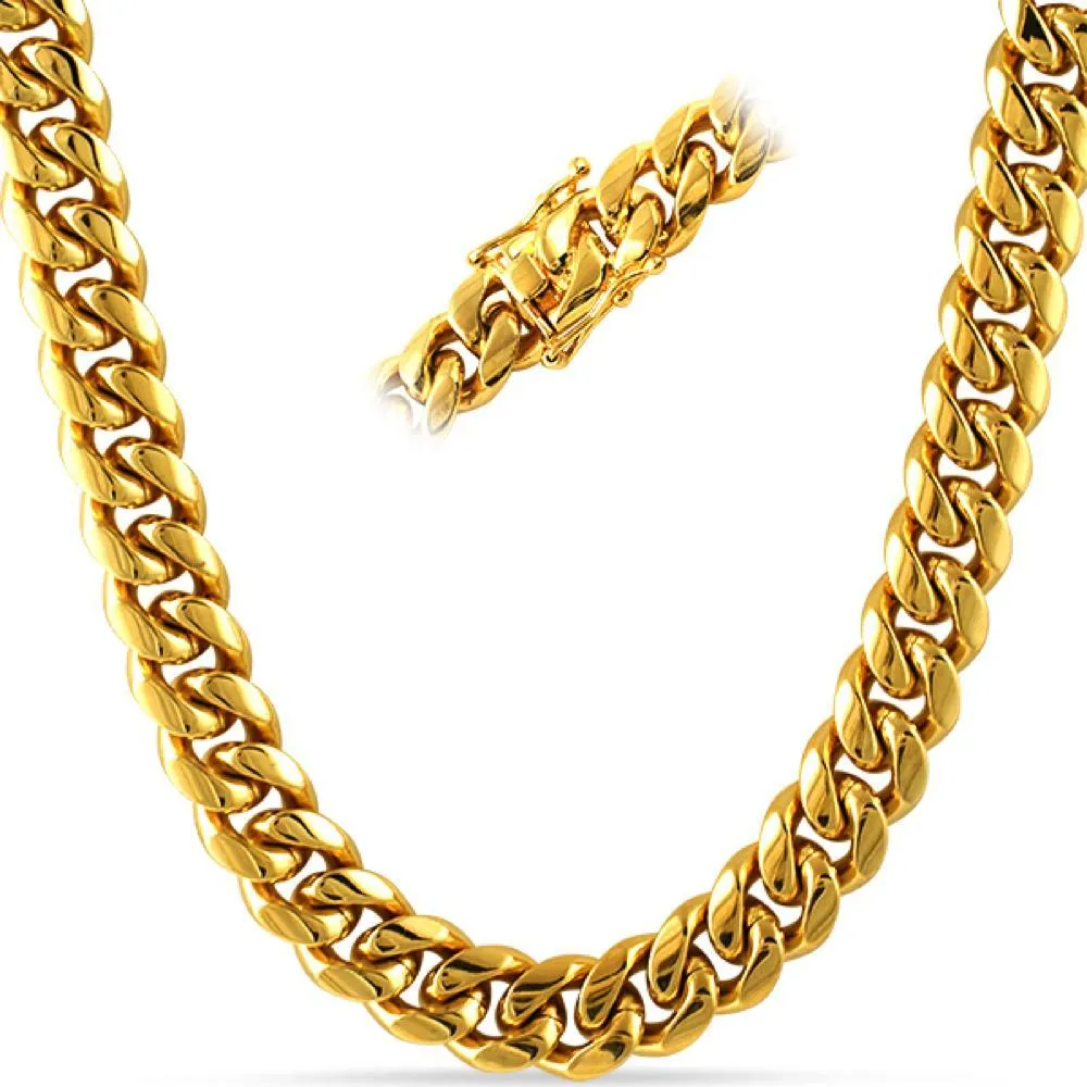 Miami Cuban Chain Yellow Gold or White Gold