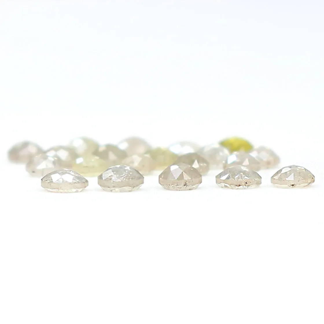 Natural Loose Round Rose Cut Yellow Grey Color Diamond 1.06 CT 1.80 MM Round Rose Cut Diamond KR2431