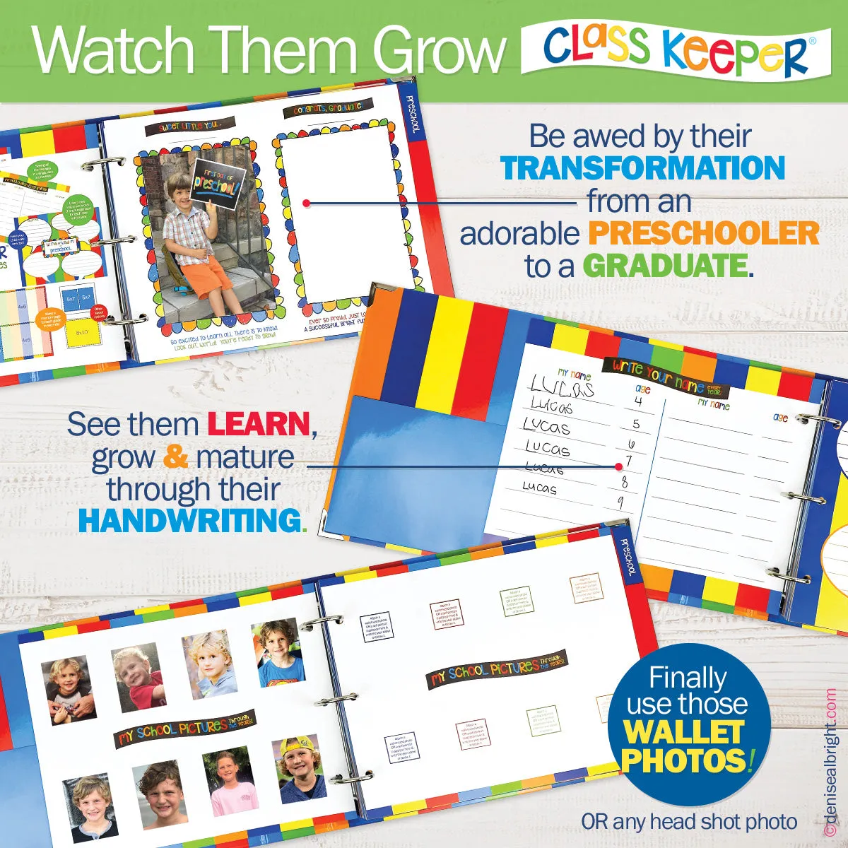 NEW! Mom Must-Have School Keepsake Kit | Class Keeper + Photo Prop Deck + School Stickers