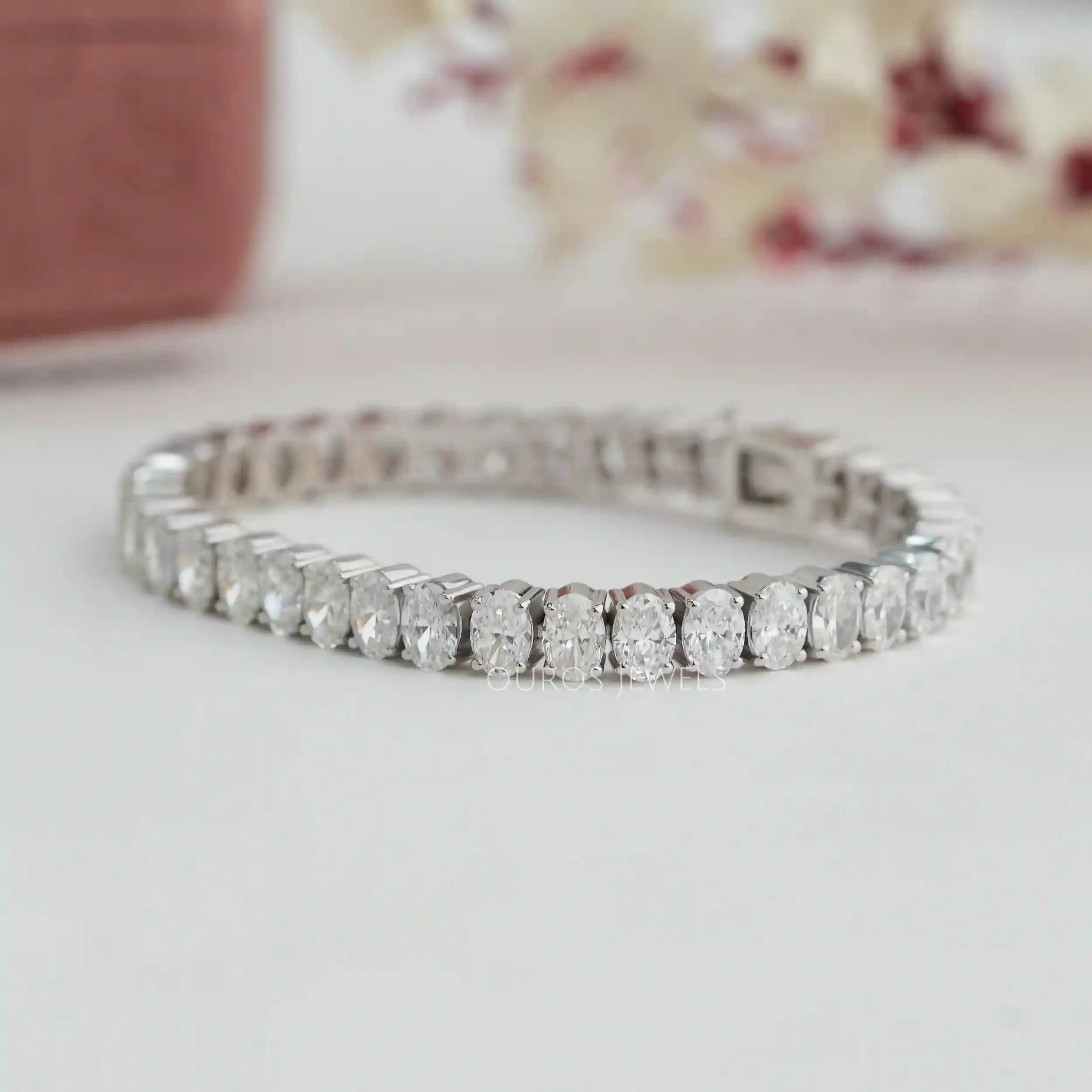 Oval Cut Lab Diamond Tennis Bracelet