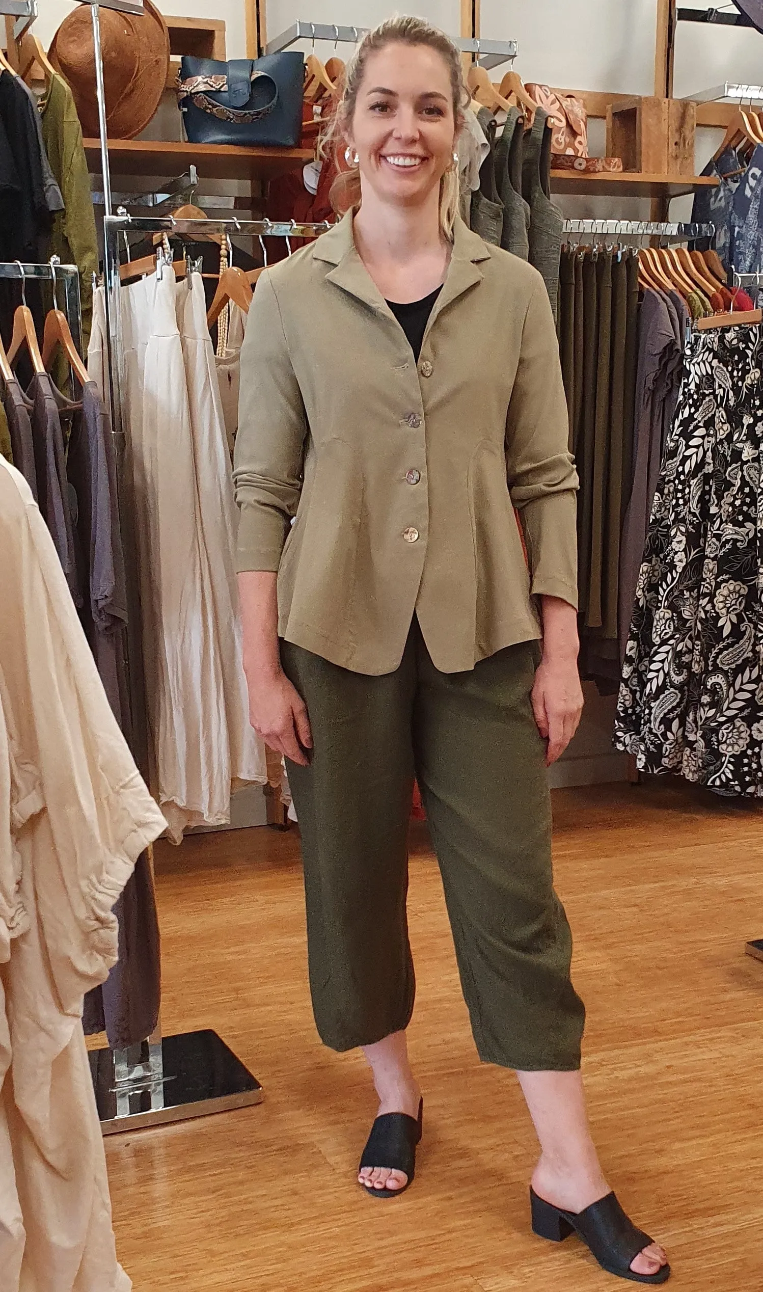 Pant Linen Sydney Olive Valia