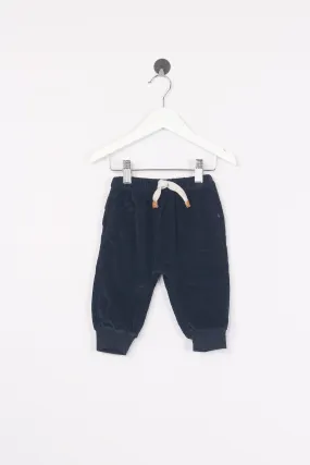 Pantalone Velluto Polsino Navy