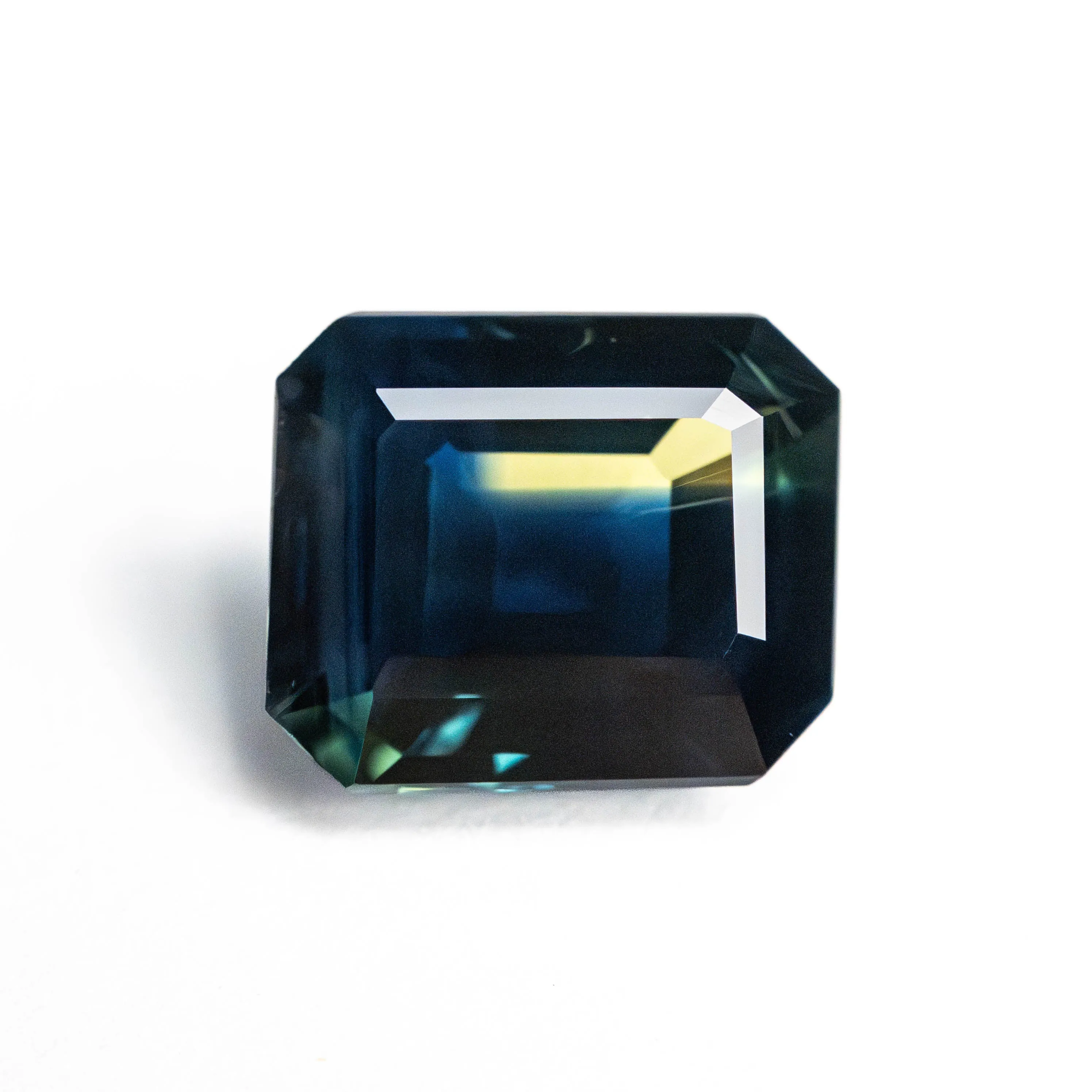 Parti Blue-Yellow Step Cut Sapphire - 2.67ct Cut Corner Rectangle