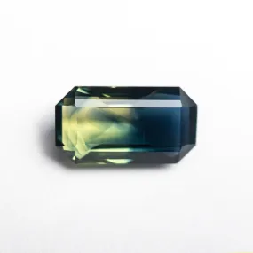 Parti Blue-Yellow Step Cut Sapphire - 3.21ct Cut Corner Rectangle