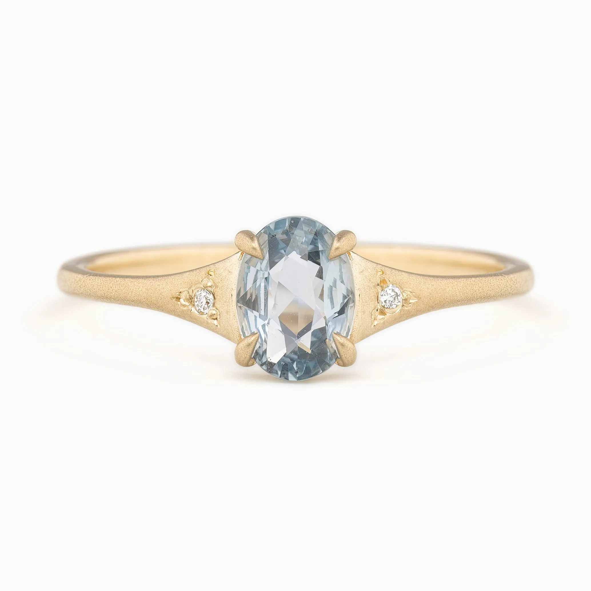 Piper Ring 0.60ct Blue Madagascar Sapphire, 14K Yellow Gold (One of a kind)