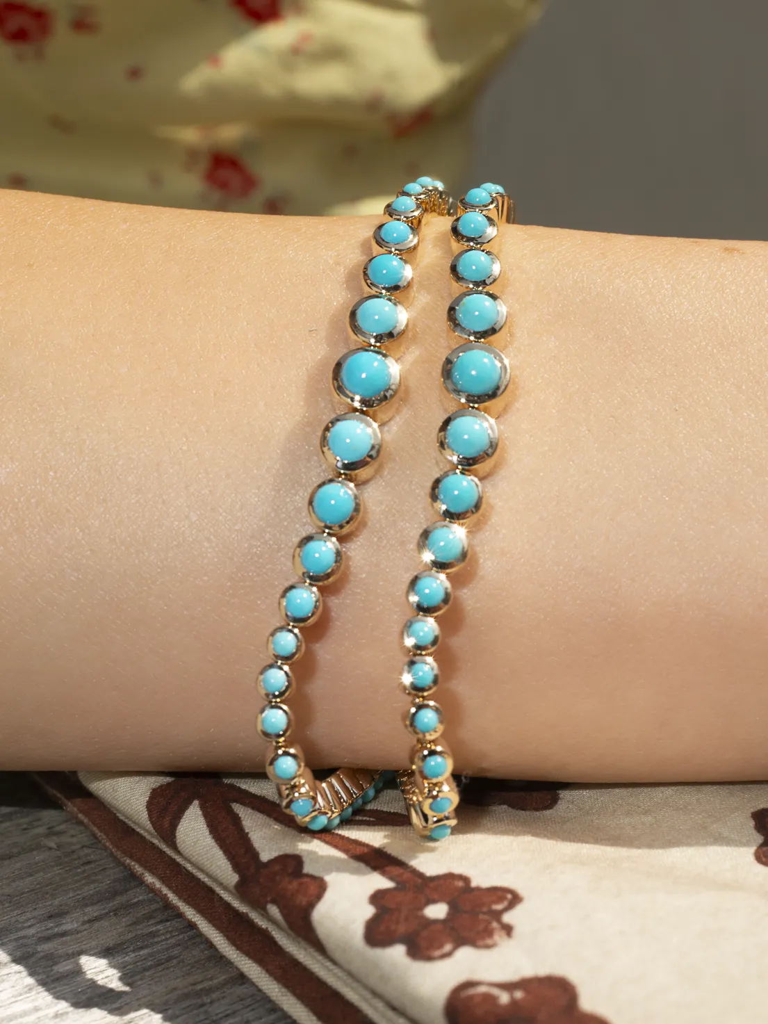 Riviera Bracelet - Turquoise / 14k Yellow Gold