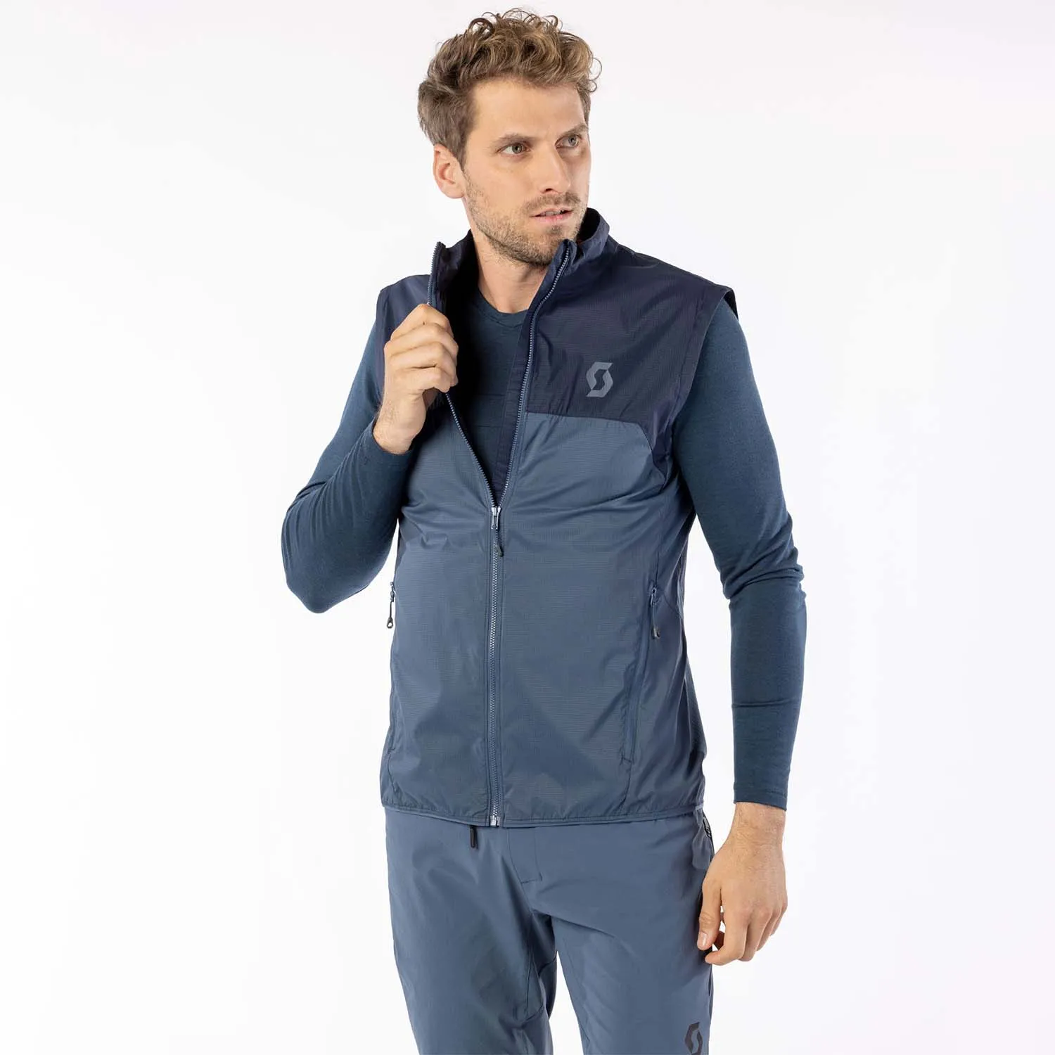 Scott Explorair Gilet  Dark Blue/Metal Blue